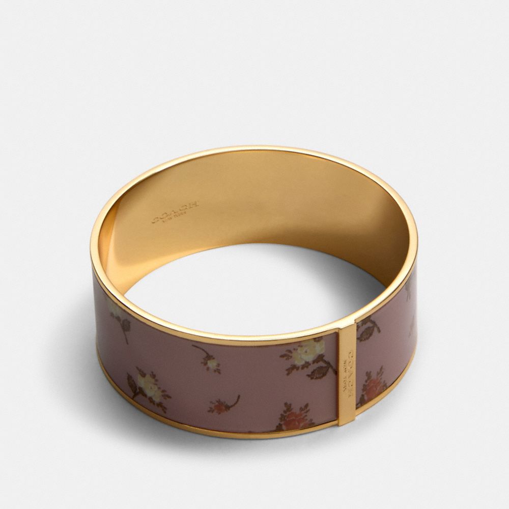 ROSE BOUQUET PRINT BANGLE - 91411 - GD/BLOSSOM