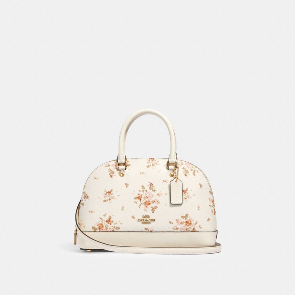 MINI SIERRA SATCHEL WITH ROSE BOUQUET PRINT - 91430 - IM/CHALK MULTI