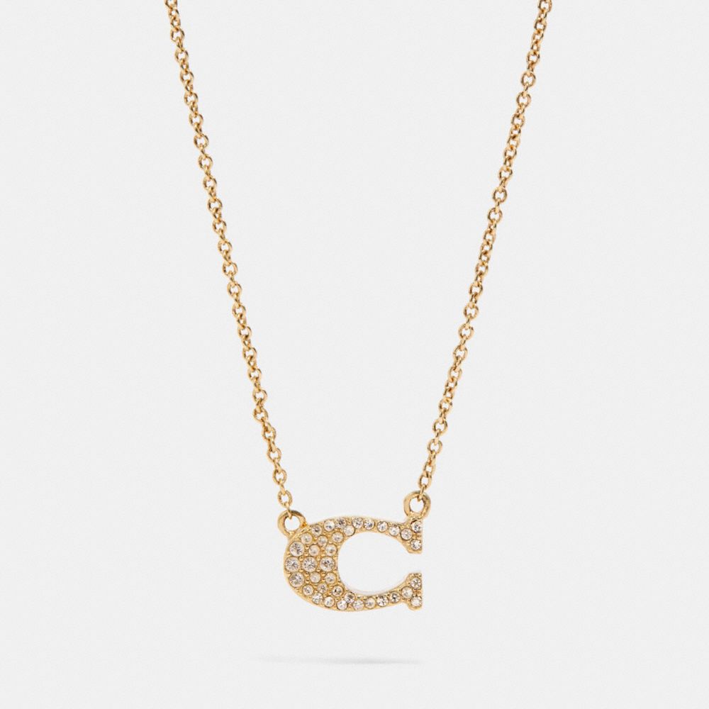 COACH 91433 Pave Signature Necklace GOLD