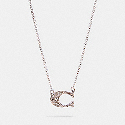 COACH 91433 Pave Signature Necklace SILVER