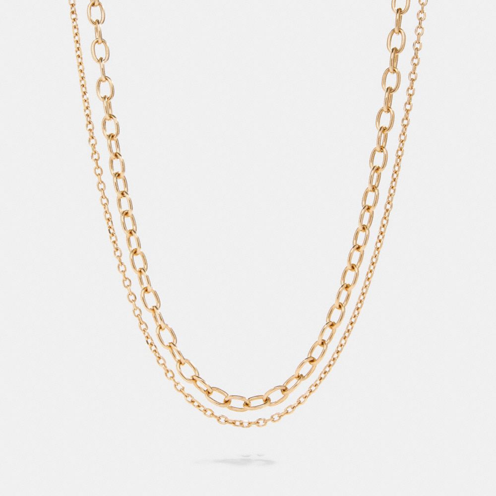TOGGLE CHAIN NECKLACE - GOLD - COACH 91440