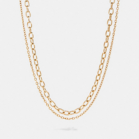 COACH TOGGLE CHAIN NECKLACE - GOLD - 91440