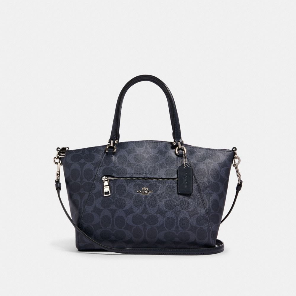 coach sv satchel prairie midnight denim next signature canvas