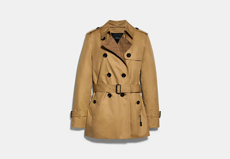 Signature Lapel Short Trench image number 0
