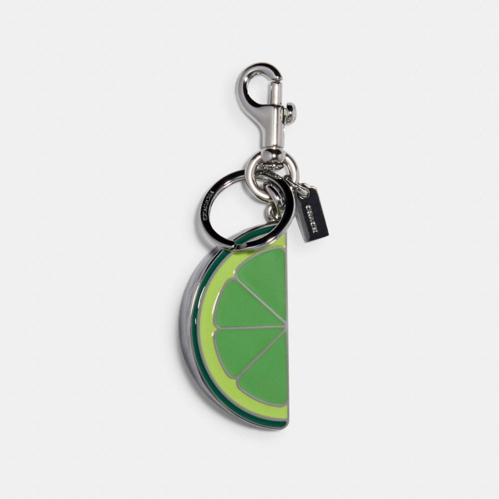 COACH 91482 Lime Slice Bag Charm SV/SHAMROCK