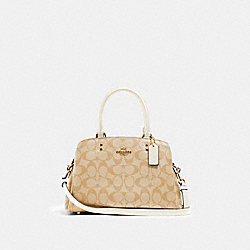 COACH 91494 - MINI LILLIE CARRYALL IN SIGNATURE CANVAS IM/LIGHT KHAKI CHALK