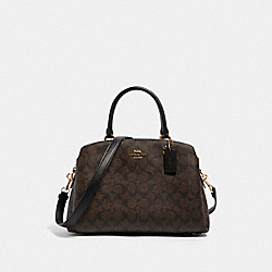 LILLIE CARRYALL IN SIGNATURE CANVAS - IM/BROWN BLACK - COACH 91495
