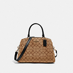 LILLIE CARRYALL IN SIGNATURE CANVAS - IM/KHAKI/BLACK - COACH 91495