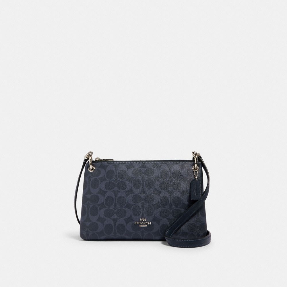 MIA CROSSBODY IN SIGNATURE CANVAS - 91511 - SV/DENIM MIDNIGHT