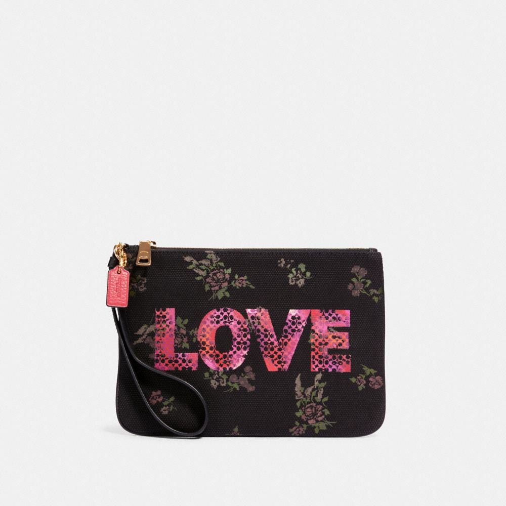 COACH 91534 - GALLERY POUCH WITH JASON NAYLOR GRAPHIC IM/BLACK MULTI