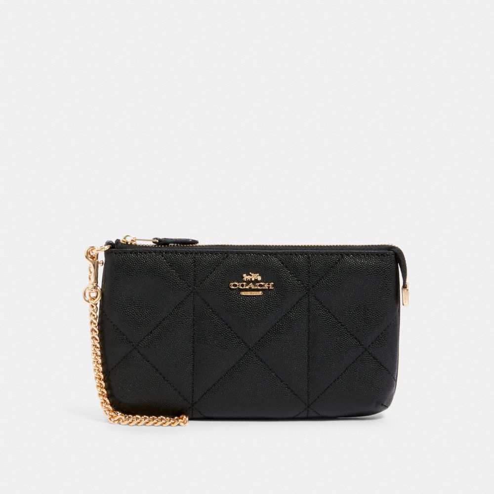 COACH LARGE WRISTLET WITH QUILTING - IM/BLACK - 91547