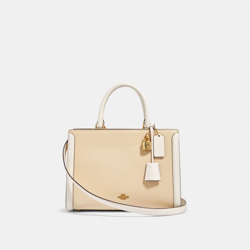 COACH ZOE CARRYALL IN COLORBLOCK - OL/CREAM MULTI - 91596