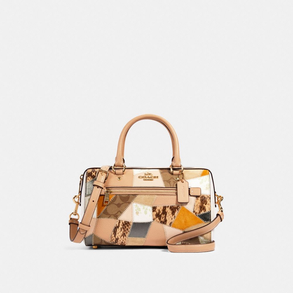 COACH 91597 ROWAN SATCHEL WITH PATCHWORK IM/CHALK MULTI