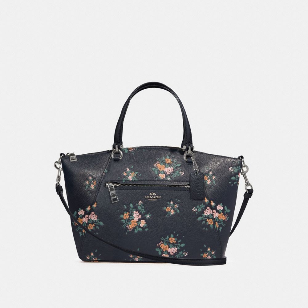 PRAIRIE SATCHEL WITH ROSE BOUQUET PRINT - SV/MIDNIGHT MULTI - COACH 91603