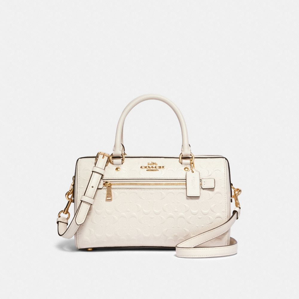 ROWAN SATCHEL IN SIGNATURE LEATHER - 91614 - IM/CHALK