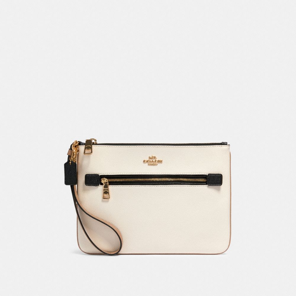 COACH 91620 Gallery Pouch In Colorblock IM/CHALK MULTI