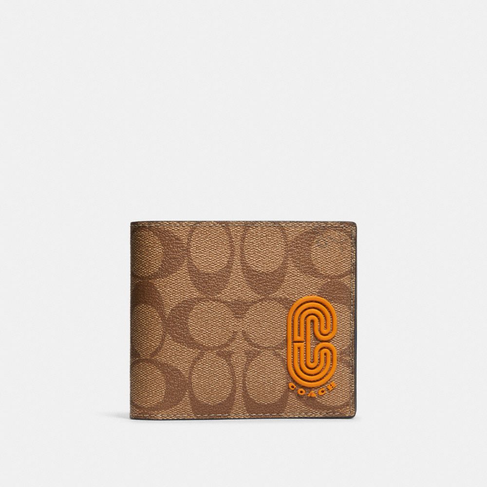 3-IN-1 WALLET IN COLORBLOCK SIGNATURE CANVAS WITH COACH PATCH - QB/TAN ADMIRAL MULTI - COACH 91626