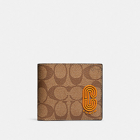 COACH 3-IN-1 WALLET IN COLORBLOCK SIGNATURE CANVAS WITH COACH PATCH - QB/TAN ADMIRAL MULTI - 91626