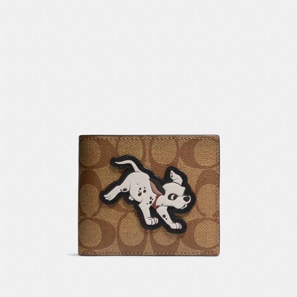 DISNEY X COACH 3-IN-1 WALLET IN SIGNATURE CANVAS WITH DALMATIAN - 91655 - QB/ADMIRAL