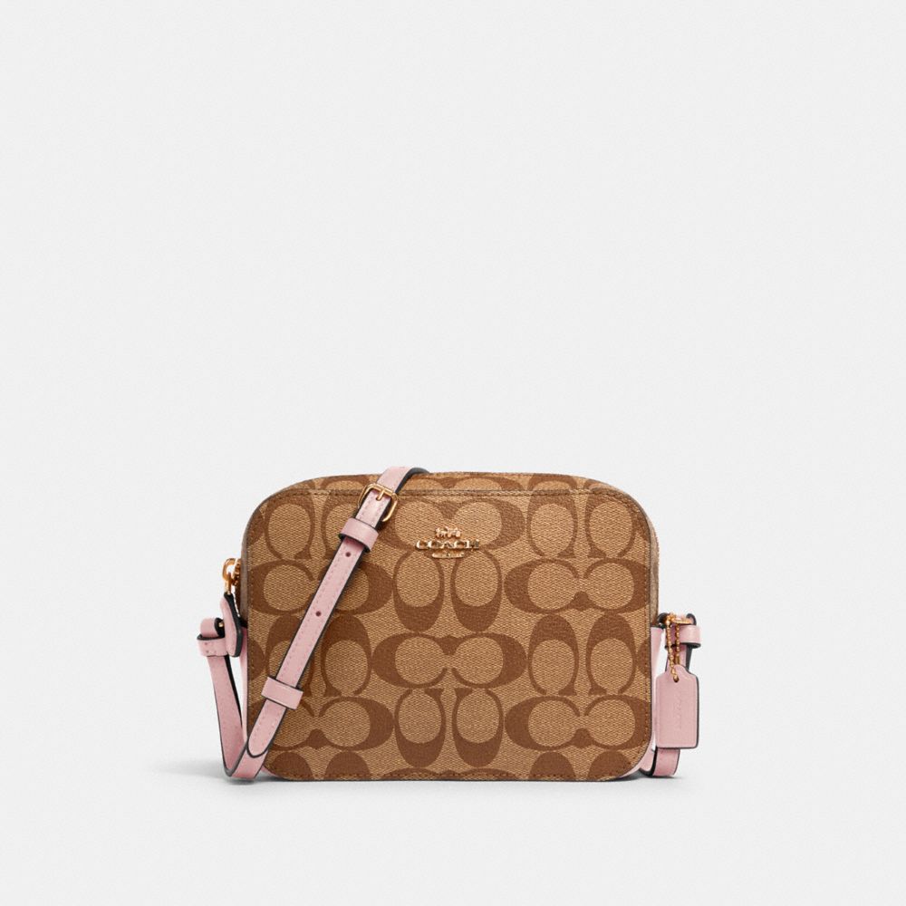 COACH 91677 - MINI CAMERA BAG IN SIGNATURE CANVAS IM/KHAKI BLOSSOM