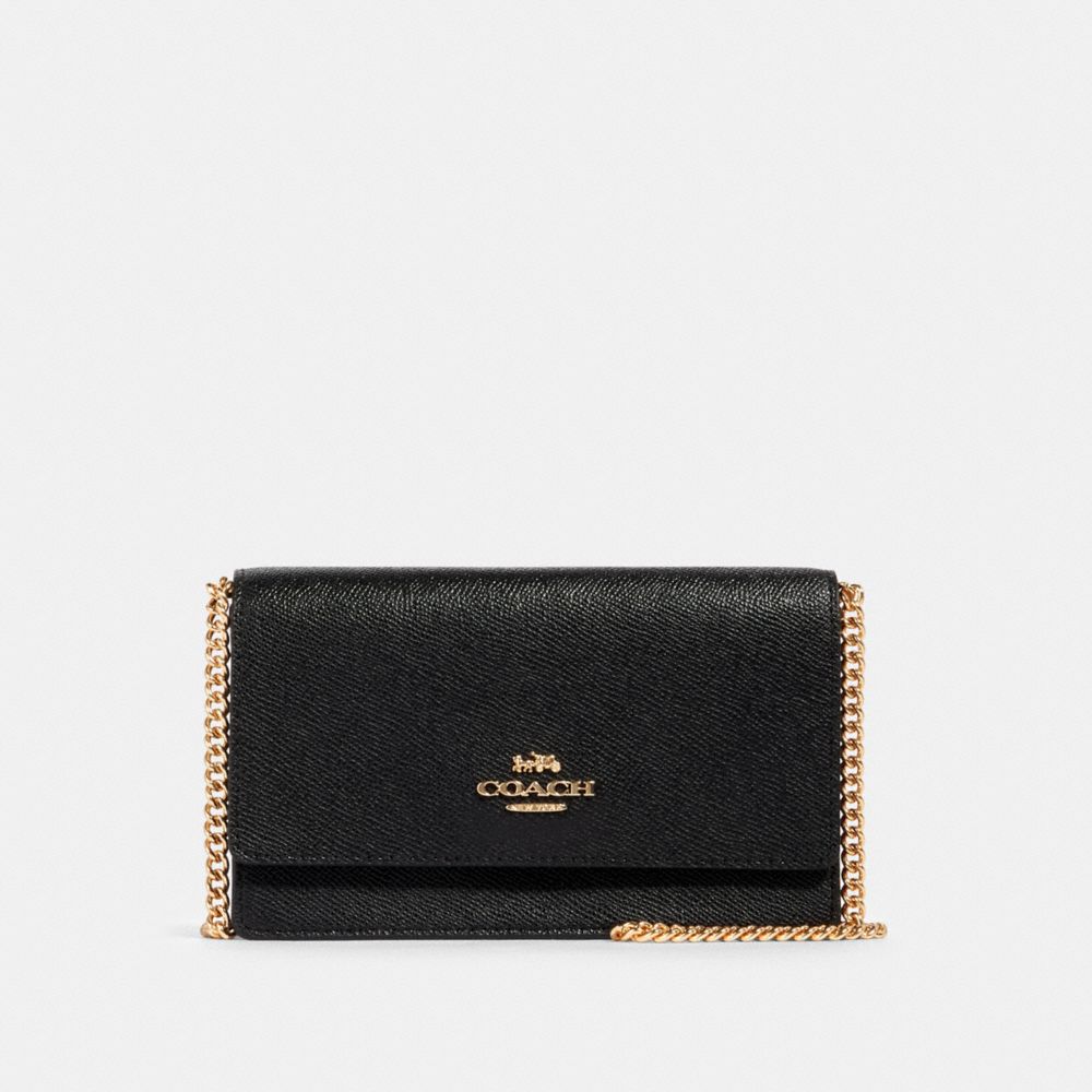 COACH FLAP BELT BAG - IM/BLACK - 91678