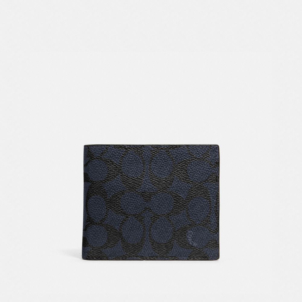 COACH 916 - 3-IN-1 WALLET IN SIGNATURE CANVAS MIDNIGHT