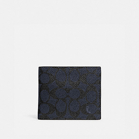 COACH 916 3-IN-1 WALLET IN SIGNATURE CANVAS MIDNIGHT