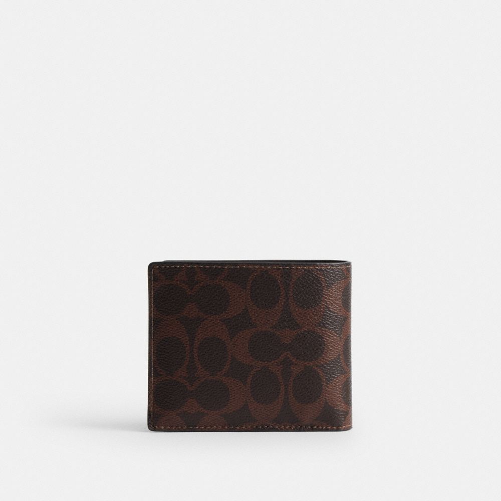 經典 SIGNATURE 三用塗層帆布皮夾