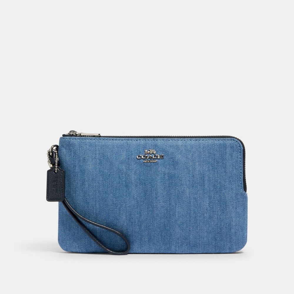 DOUBLE ZIP WALLET - 91833 - SV/DENIM MULTI