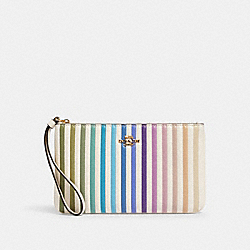 LARGE WRISTLET WITH OMBRE QUILTING - IM/CHALK MULTI - COACH 92283