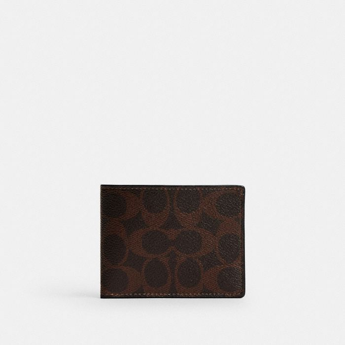 COACH財布 SLIM BILLFOLD WALLET IN SIGNATURE CANVAS | COACH 官方網站Official page