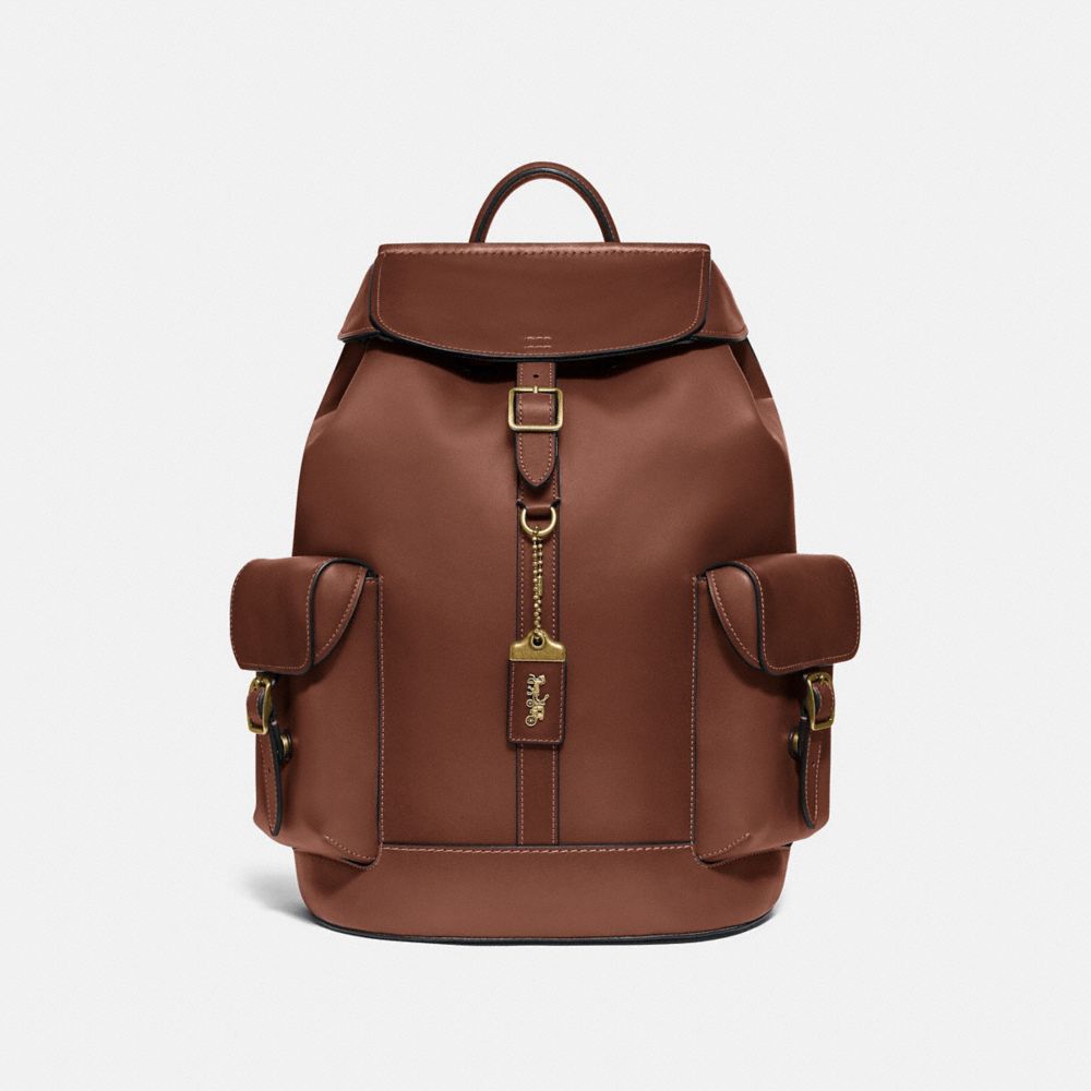 COACH 93820 Wells Backpack Brass/Saddle