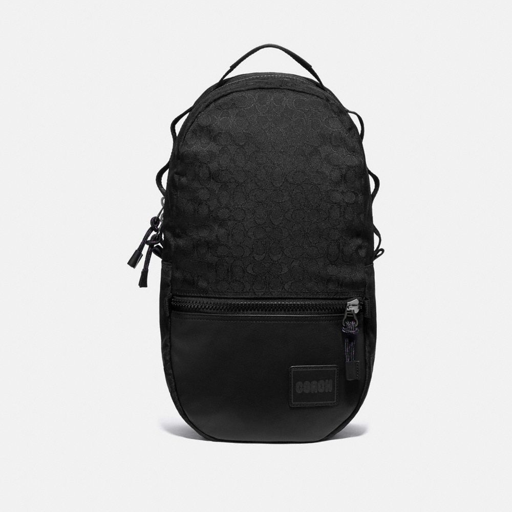 coach camo leather backpack