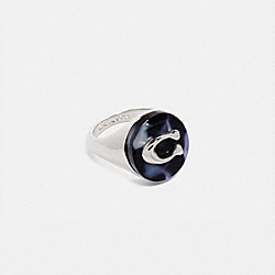 COACH Sculpted Signature Signet Ring - ONE COLOR - 954