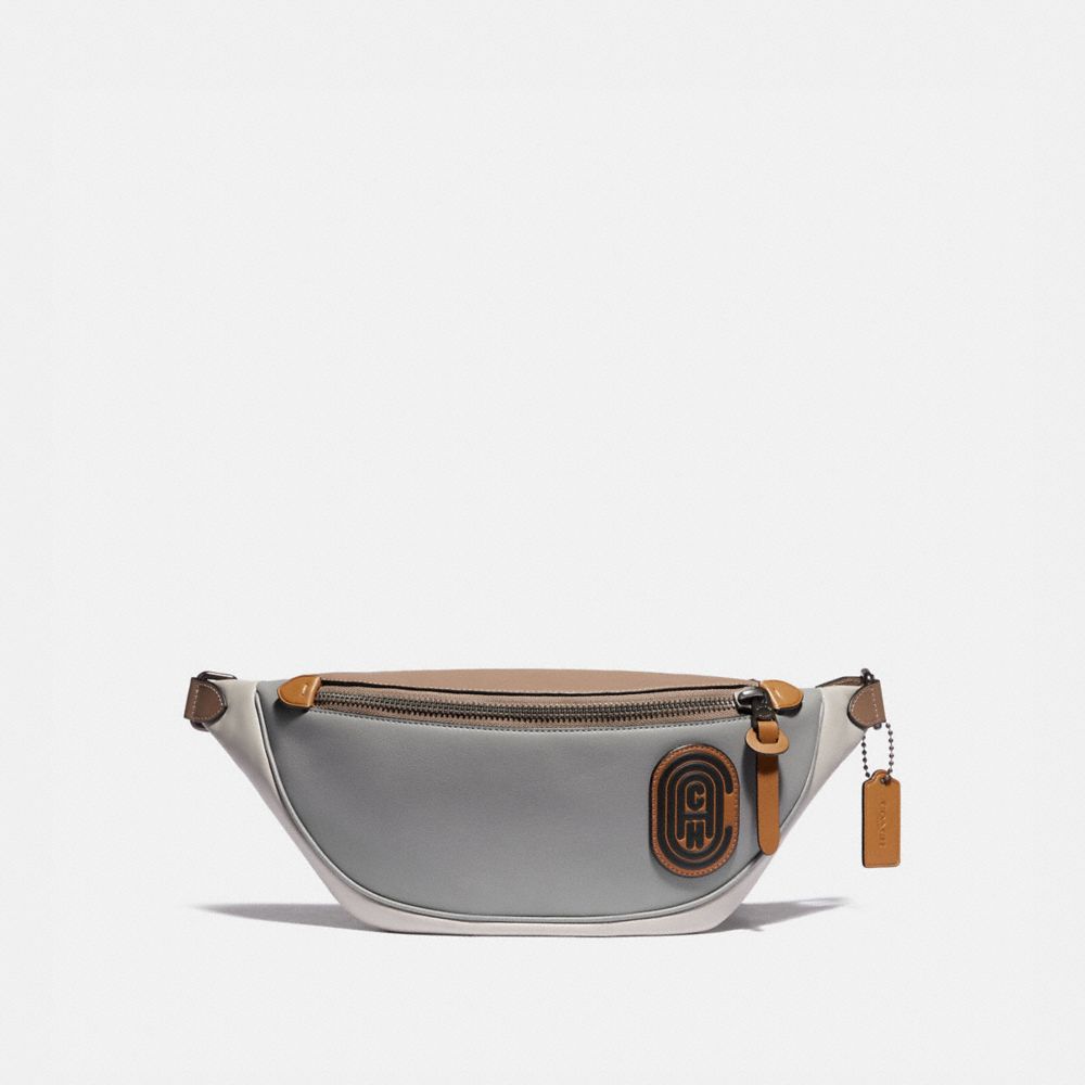 RIVINGTON BELT BAG IN COLORBLOCK WITH COACH PATCH - 959 - JI/WASHED STEEL