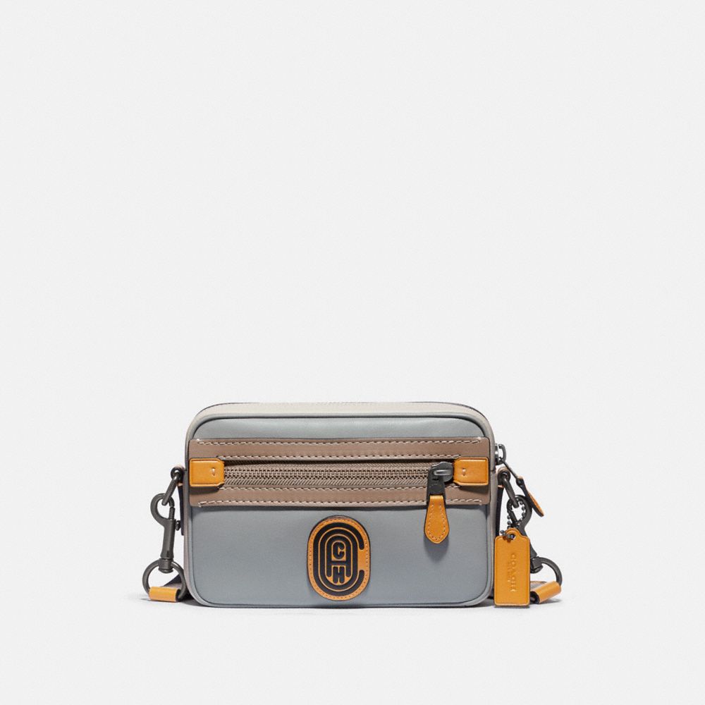 ACADEMY CROSSBODY IN COLORBLOCK WITH COACH PATCH - JI/WASHED STEEL - COACH 960