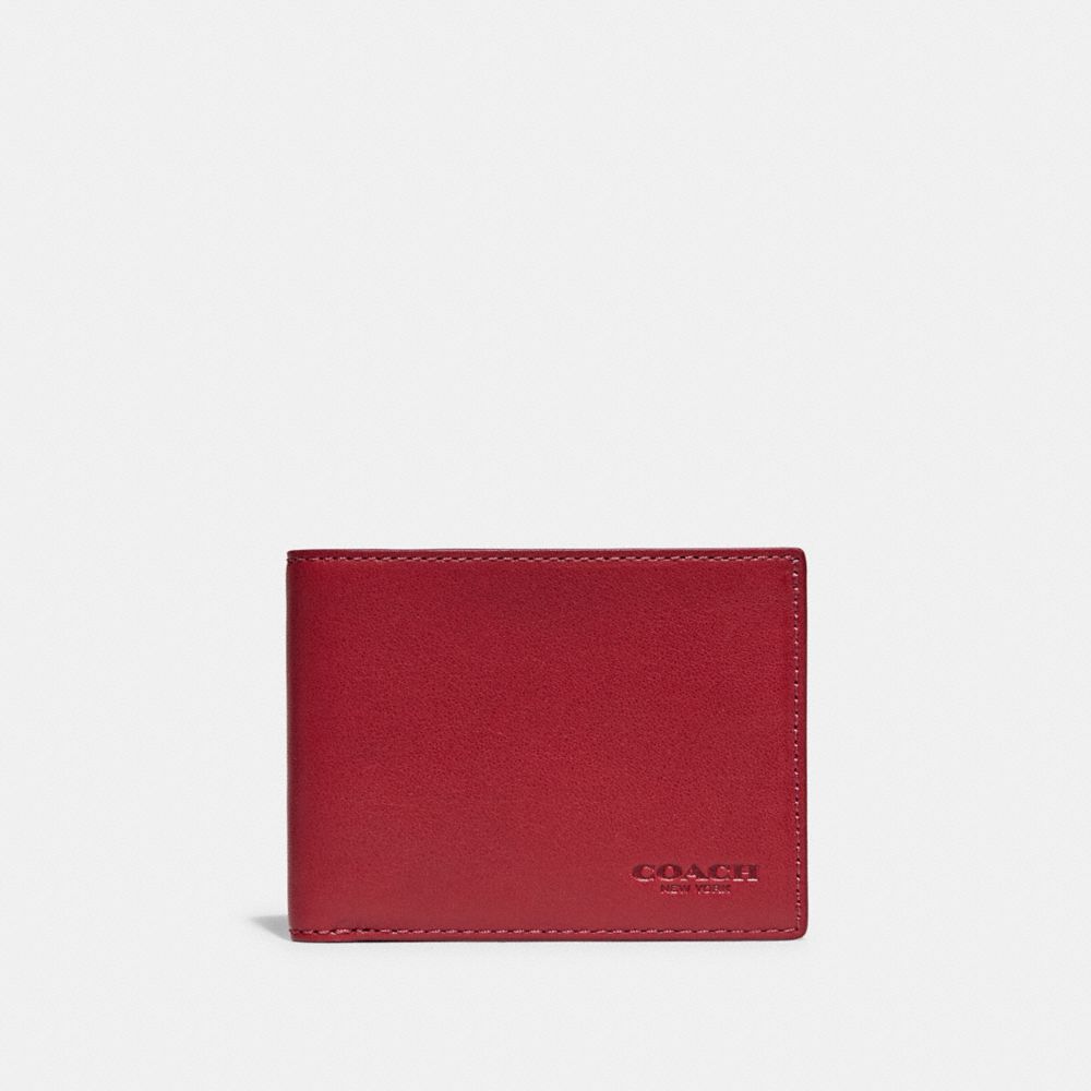 COACH 97737 Slim Billfold Wallet Brick Red