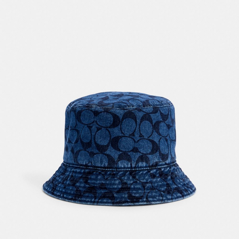 SIGNATURE FOLDABLE BUCKET HAT - 97847 - DENIM