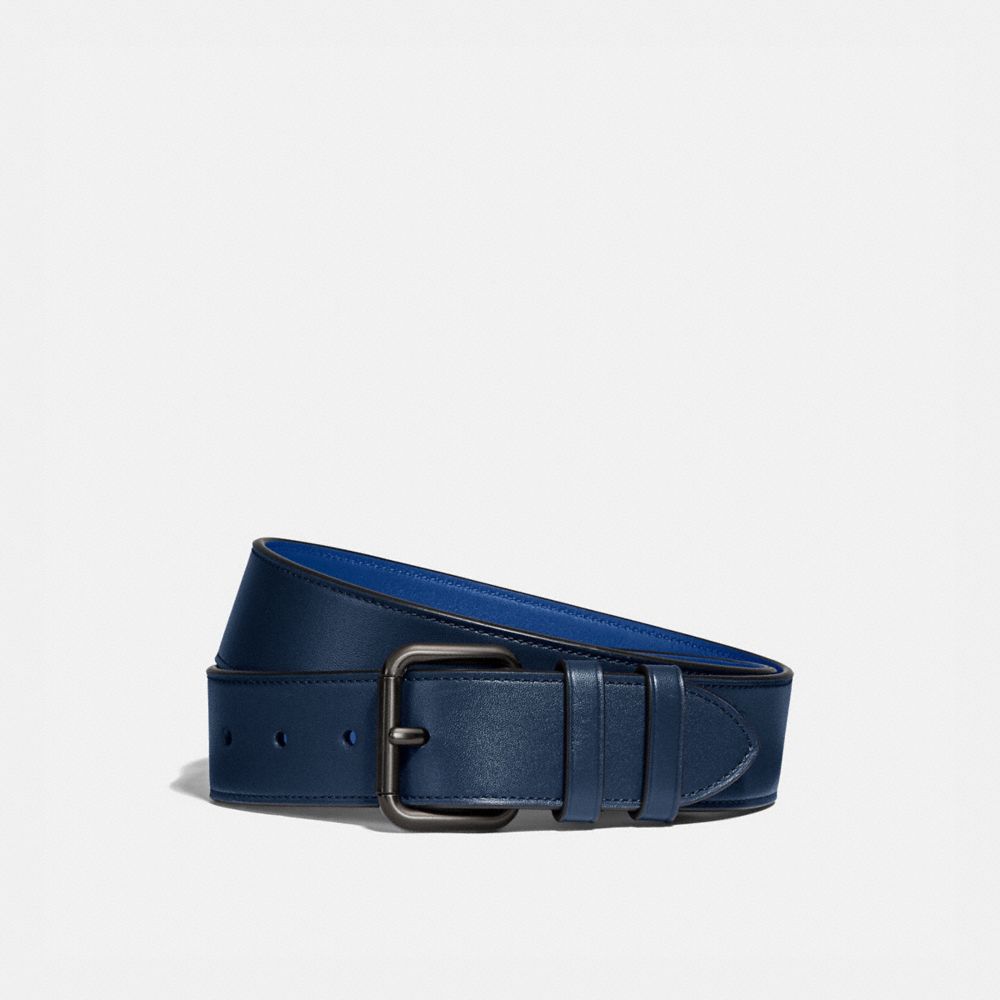 ROLLER BUCKLE BELT, 38MM - TRUE NAVY/DEEP SKY - COACH 99434