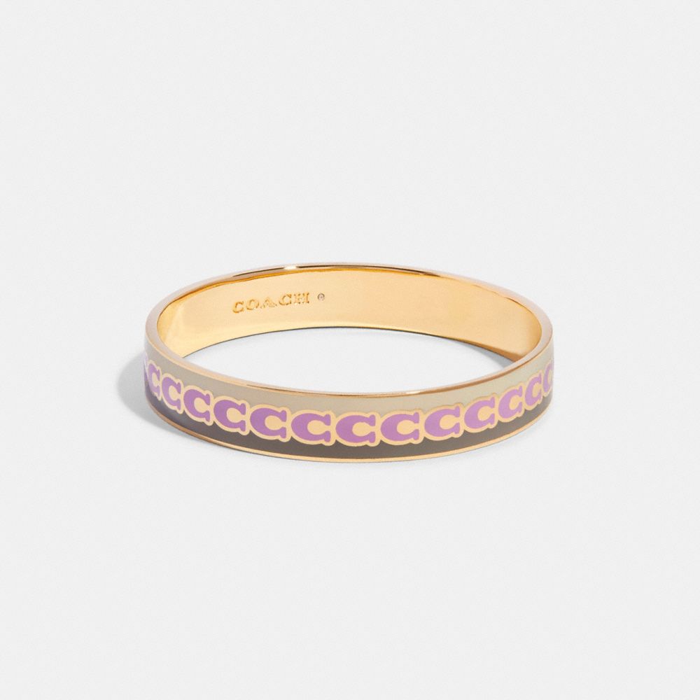 C9361 - Signature Bangle Gold/ Pink Multicolor