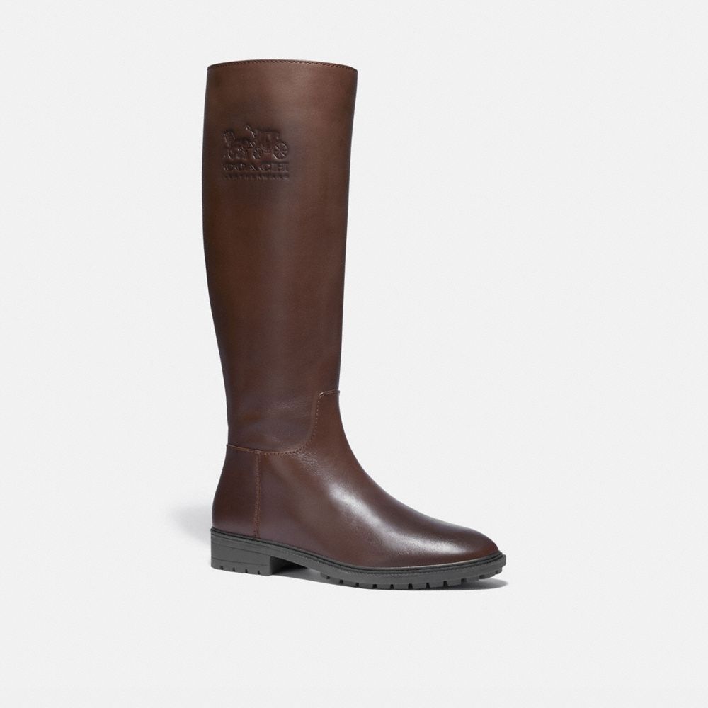 COACH FYNN BOOT IN ATHLETIC CALF - WALNUT - C0025