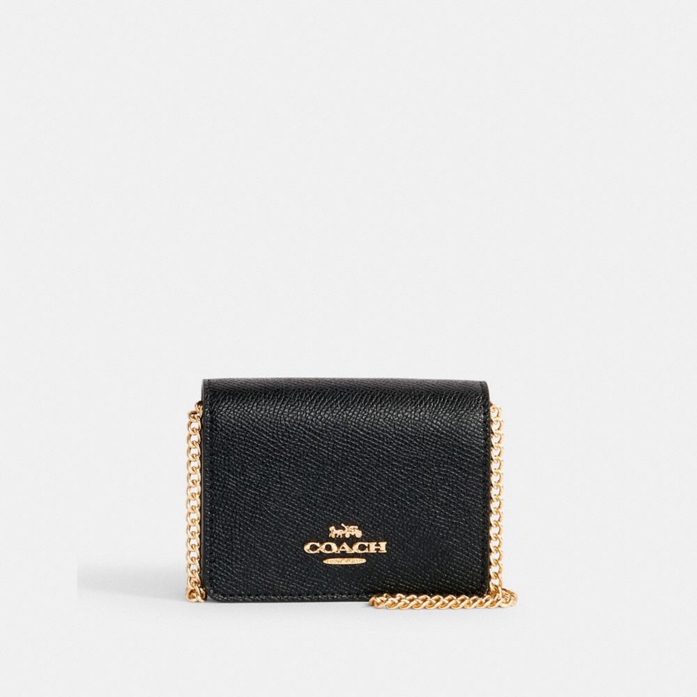 COACH C0059 Mini Wallet On A Chain IM/BLACK