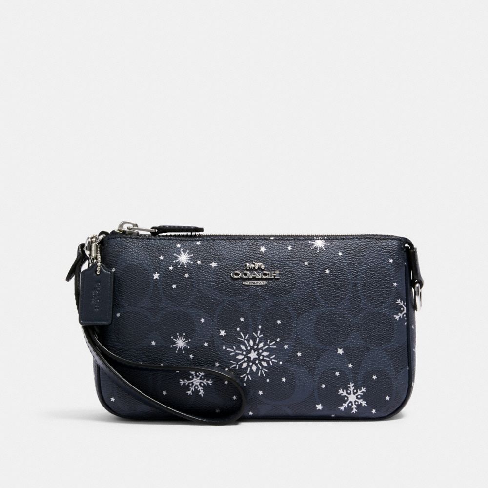 NOLITA 19 IN SIGNATURE CANVAS WITH SNOWFLAKE PRINT - SV/MIDNIGHT MULTI - COACH C0091