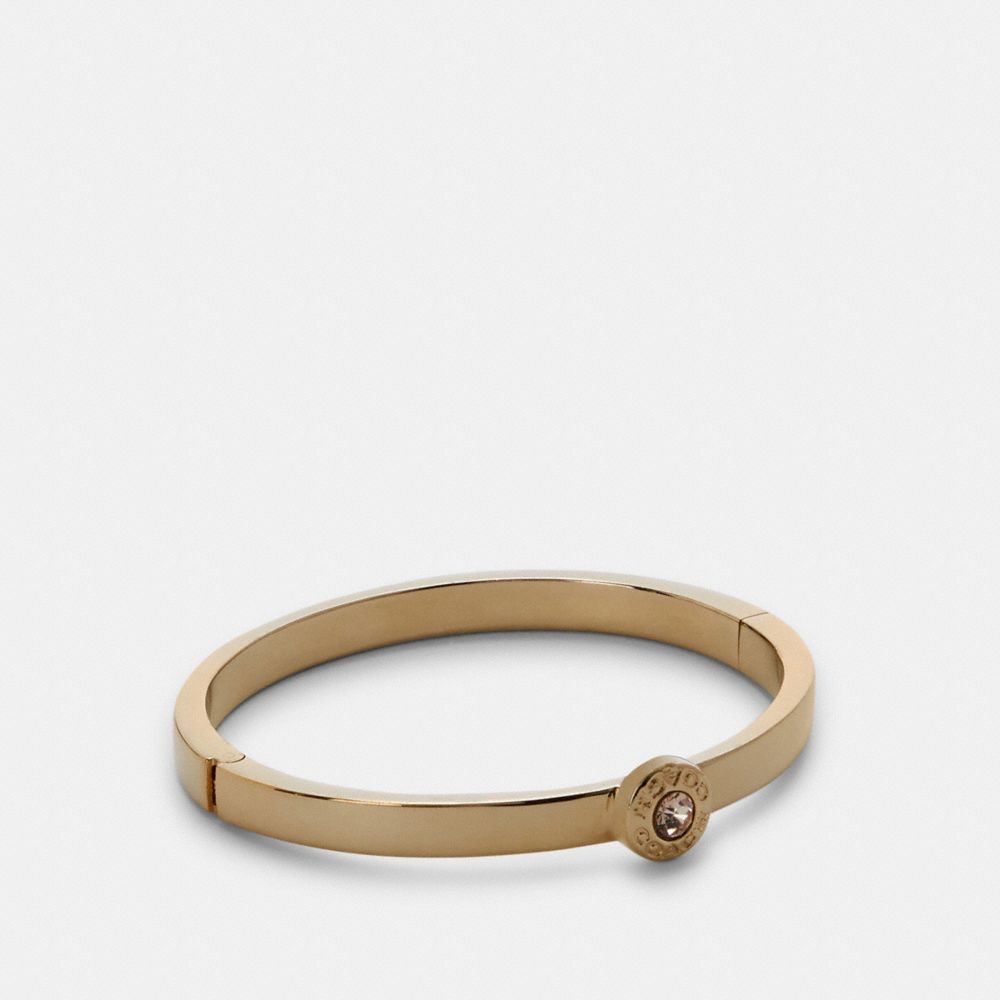 COACH C0199 - OPEN CIRCLE HINGED BANGLE - GOLD | COACH GIFTS