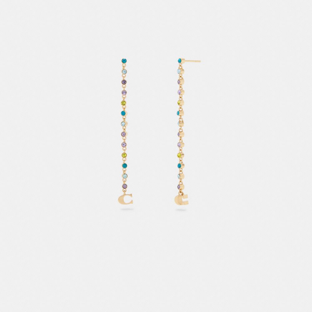 COLOR EXPLOSION DROP EARRINGS - GD/MULTI - COACH C0251