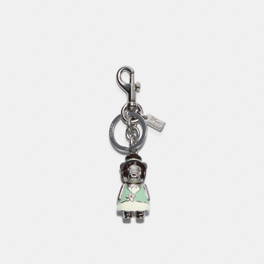 COACH DISNEY X COACH TIANA BEAR BAG CHARM - SV/PALE GREEN - C0268