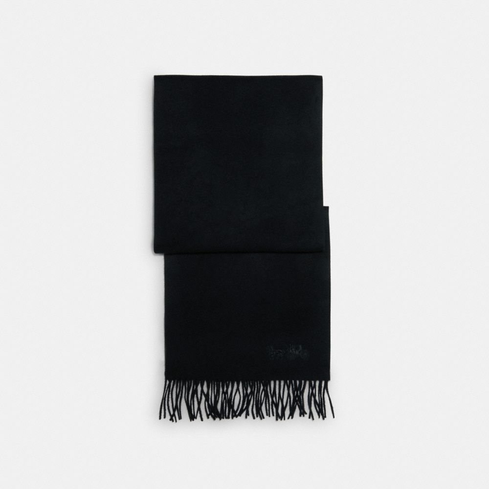 COACH C0380 Solid Cashmere Scarf BLACK