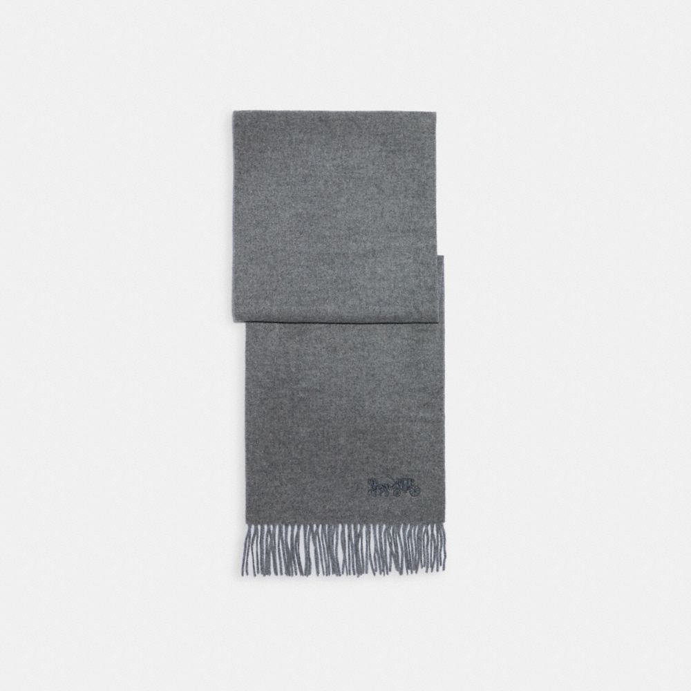 COACH C0380 Solid Cashmere Scarf HEATHER-GREY