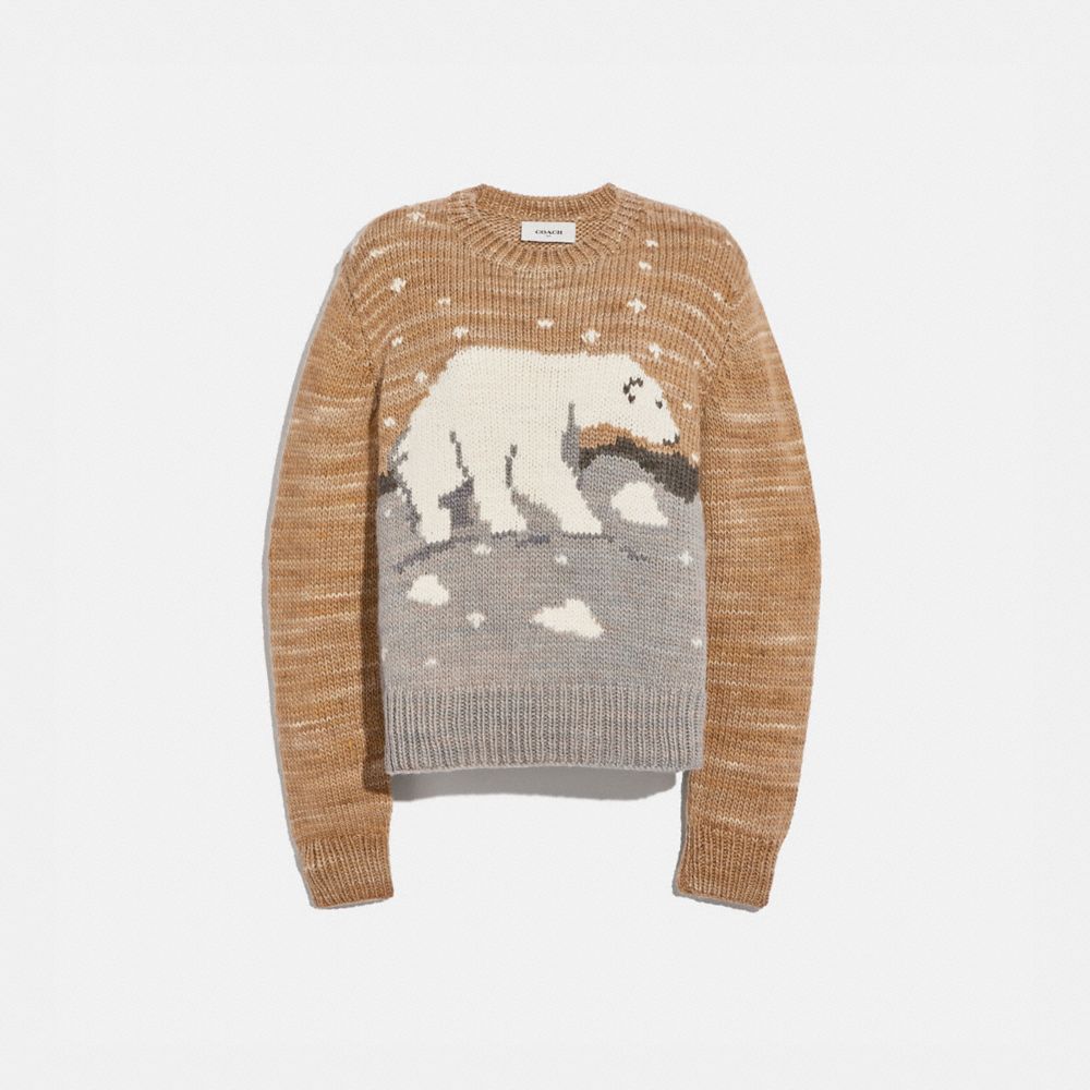 COACH C0446 Polar Bear Sweater BEIGE