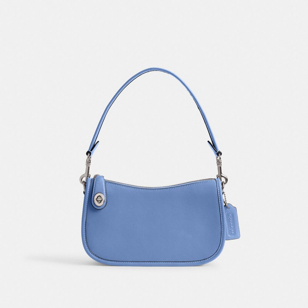 COACH C0638 Swinger Bag SILVER/MIST BLUE